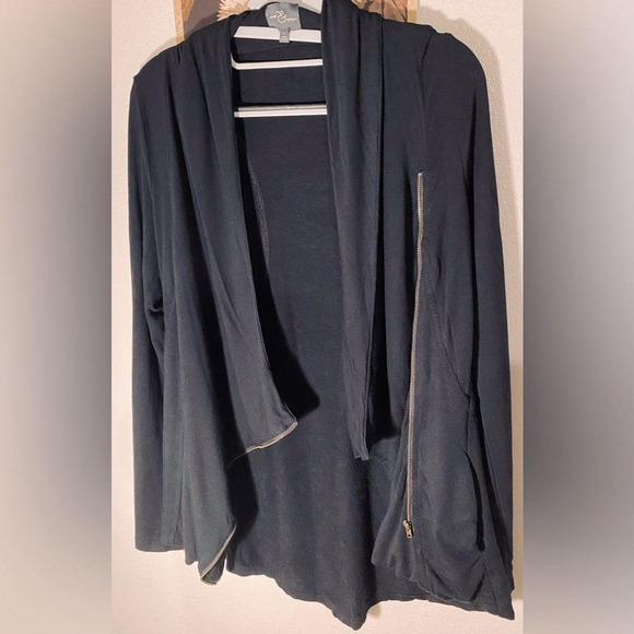 Black side zip jacket - Picture 1 of 5